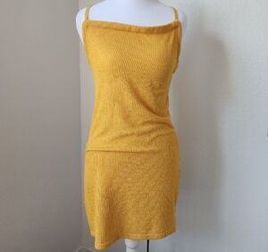 Urban Outfitter Yellow Stretchy Knit Dress